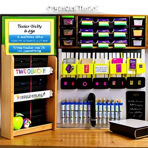 Organized Teacher Desk PNG 32