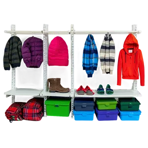 Organized Winter Gear Closet PNG Xyt PNG