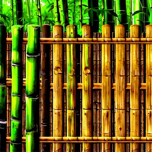 Oriental Bamboo Fence PNG 05242024 PNG