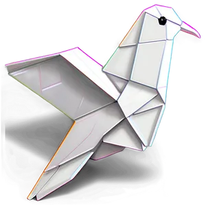 Origami Dove Clipart PNG 06262024
