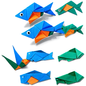 Origami Fish Art PNG Uxk81 PNG