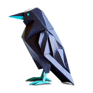 Origami Raven Figure PNG 06122024