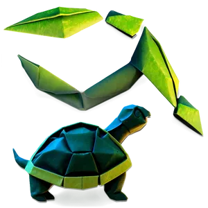 Origami Turtle Design PNG 93