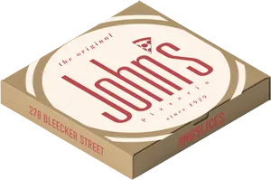Original Johns Pizzeria Box Design PNG image