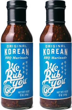 Original Korean B B Q Marinade Bottles PNG