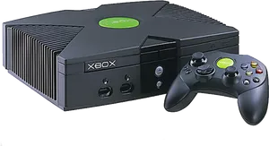 Original Xbox Consolewith Controller PNG