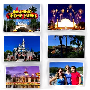 Orlando Theme Parks Collage Png 06252024 PNG image