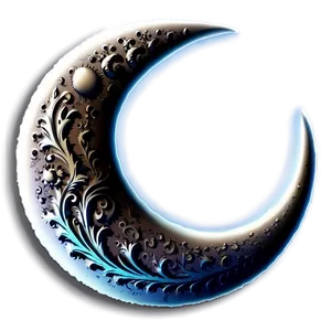 Ornamental Crescent Moon Png Xdg72 PNG image