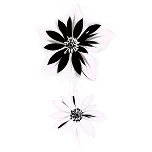 Ornamental Flower Black And White Png Ito PNG image