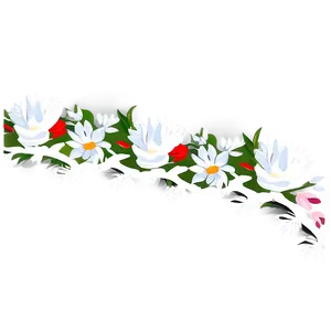 Ornamental Flower Border PNG Ldn