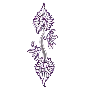 Ornamental Flower Drawing PNG 06272024 PNG