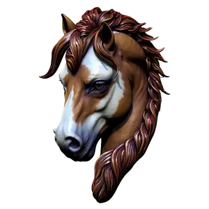 Ornamental Horse Head Piece PNG 06122024 PNG