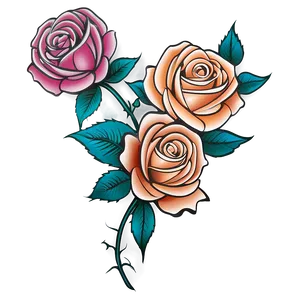 Ornamental Rose Tattoo Image PNG Oml59 PNG