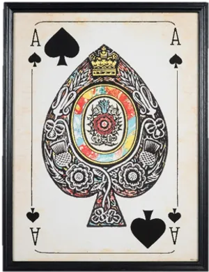 Ornate Aceof Spades Card Artwork PNG image