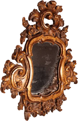 Ornate Antique Mirror Frame PNG image