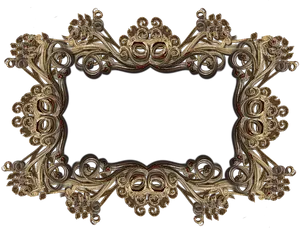 Ornate Baroque Photo Frame Design PNG image