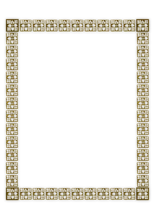 Ornate Black Gold Frame PNG image