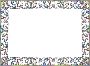 Ornate Black Photo Frame PNG