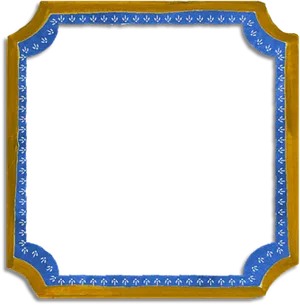 Ornate Blueand Gold Frame