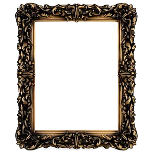 Ornate Bronze Frame PNG 39