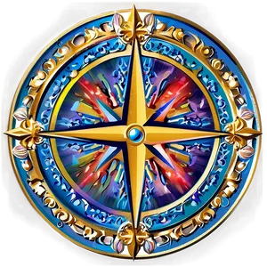 Ornate Compass Rose Png 05042024 PNG image