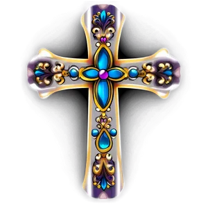 Ornate Cross Pattern Png 04302024 PNG image