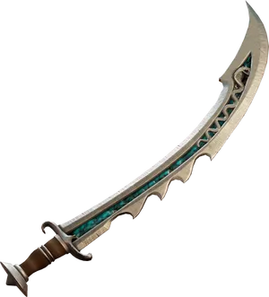 Ornate Curved Sword.png PNG image