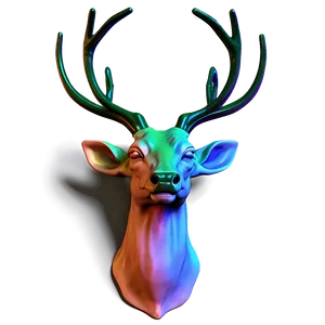 Ornate Deer Head Sculpture Png 44 PNG image