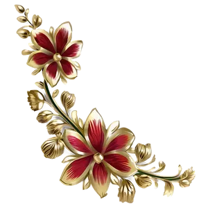 Ornate Floral Corner Decoration Png 28 PNG image