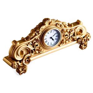 Ornate Gold Clock Png Qim26 PNG image