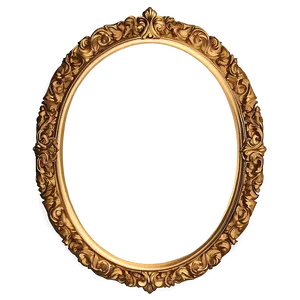 Ornate Gold Frame Art PNG Dva55