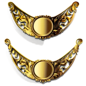 Ornate Gold Plate PNG Cof PNG
