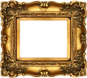 Ornate Golden Frame PNG image
