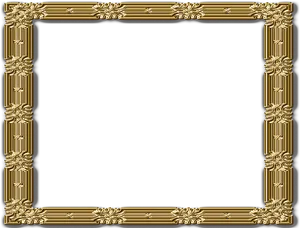 Ornate Golden Frame Template PNG image