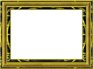 Ornate Golden Frameon Black Background