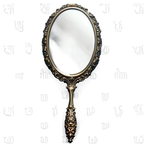 Ornate Hand Mirror Png 06212024 PNG image