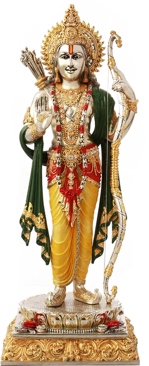 Ornate Hanuman Statue PNG image