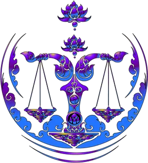 Ornate Libra Symbol Art PNG