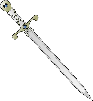 Ornate Medieval Sword Illustration PNG image