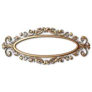 Ornate Oval Border PNG Gmv