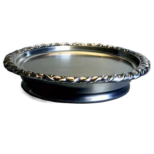 Ornate Silver Platter Tray PNG 06212024 PNG