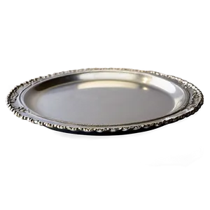 Ornate Silver Platter Tray PNG 83 PNG