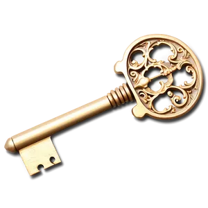 Ornate Skeleton Key Illustration Png Pfo PNG image