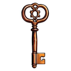 Ornate Skeleton Key Illustration Png Rao PNG image