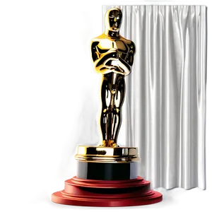 Oscar Statue With Curtain Png 06202024 PNG image