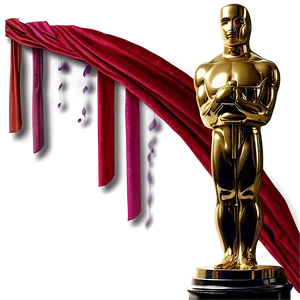 Oscar Statue With Curtain Png 96 PNG image