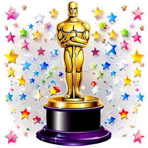 Oscar Trophy With Stars Png Tel46 PNG image