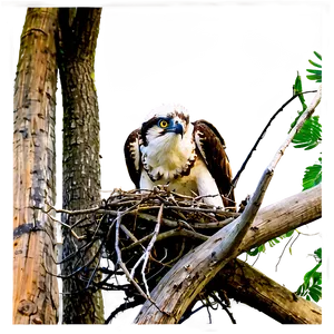 Osprey Family In Nest PNG 06292024