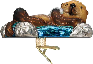 Otter Ornamenton Stand PNG image