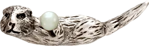 Otterwith Pearl Sculpture PNG image